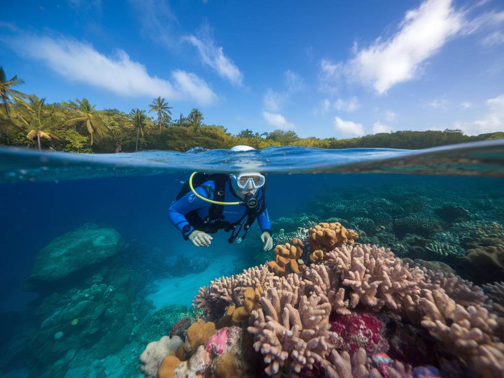 mergulho nos recifes de coral de porto de galinhas